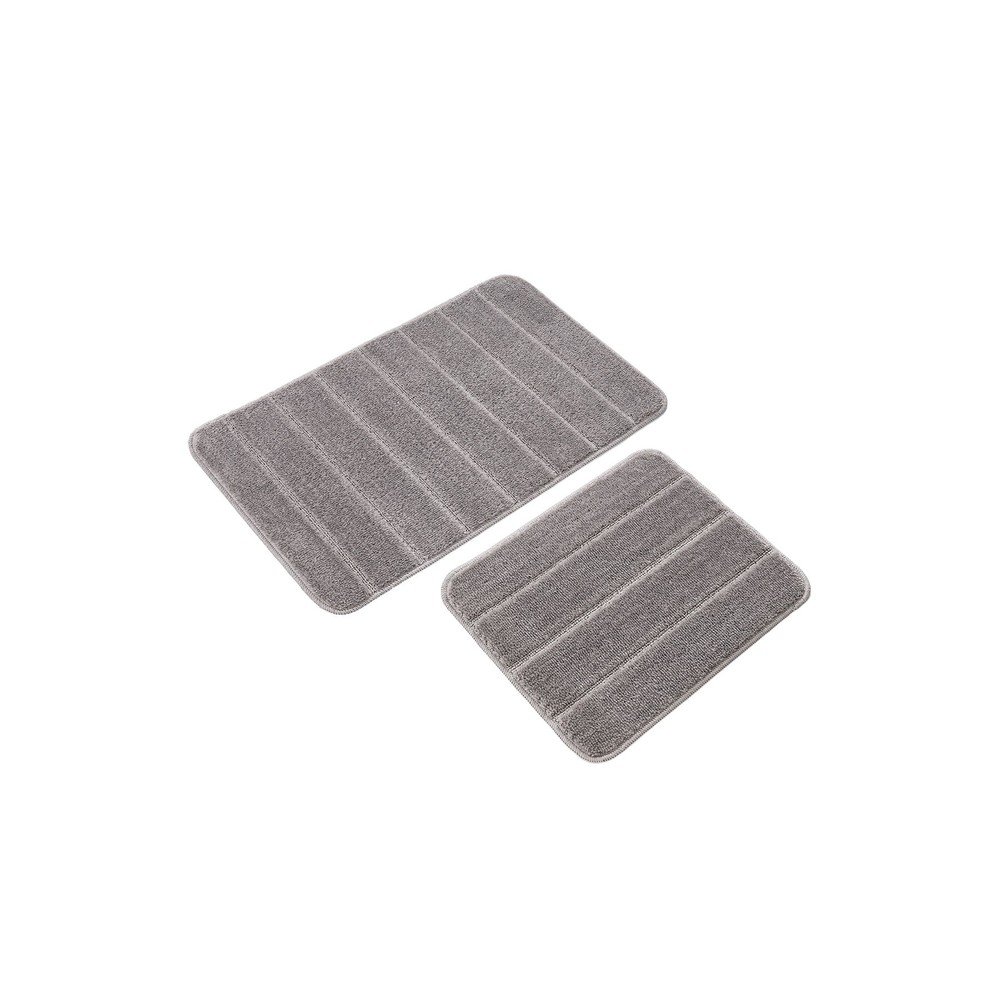 Szürke fürdőszobai kilépő szett 2 db-os 50x80 cm Yeni Cizgli – Foutastic