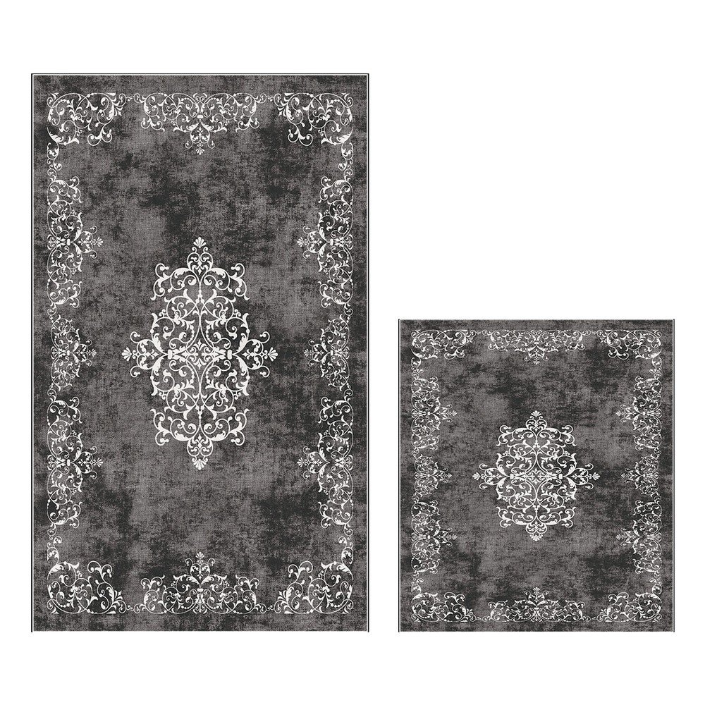 Szürke fürdőszobai kilépő szett 2 db-os 60x100 cm – Foutastic