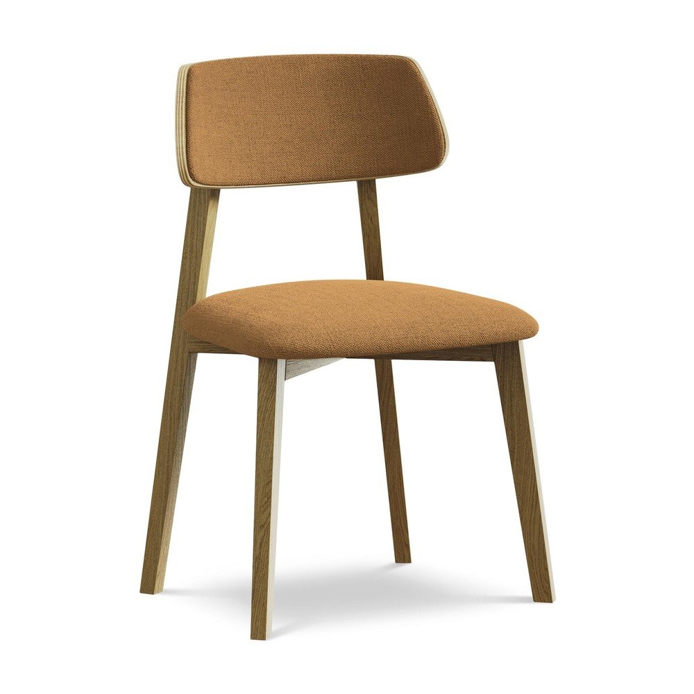 Terrakotta színű tömörfa étkezőszék Niu – Makamii