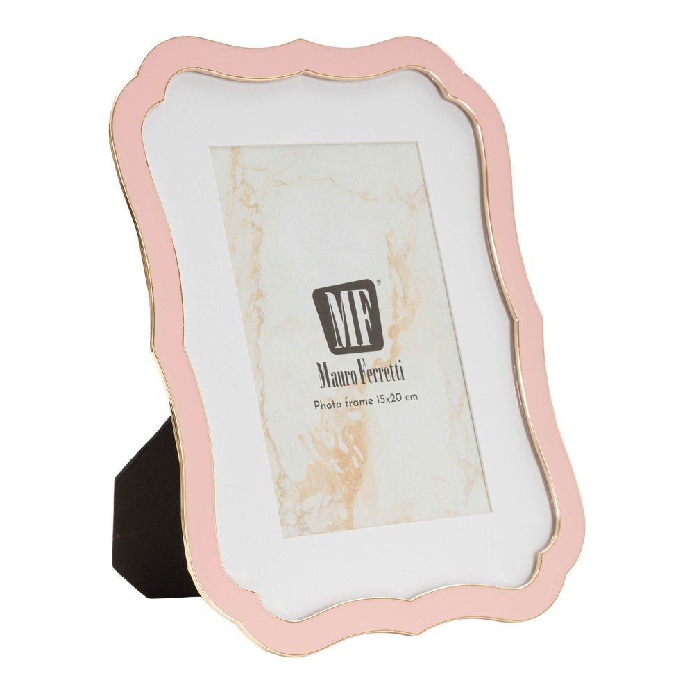 Világos rózsaszín fém-üveg álló képkeret 17x22 cm Margot – Mauro Ferretti