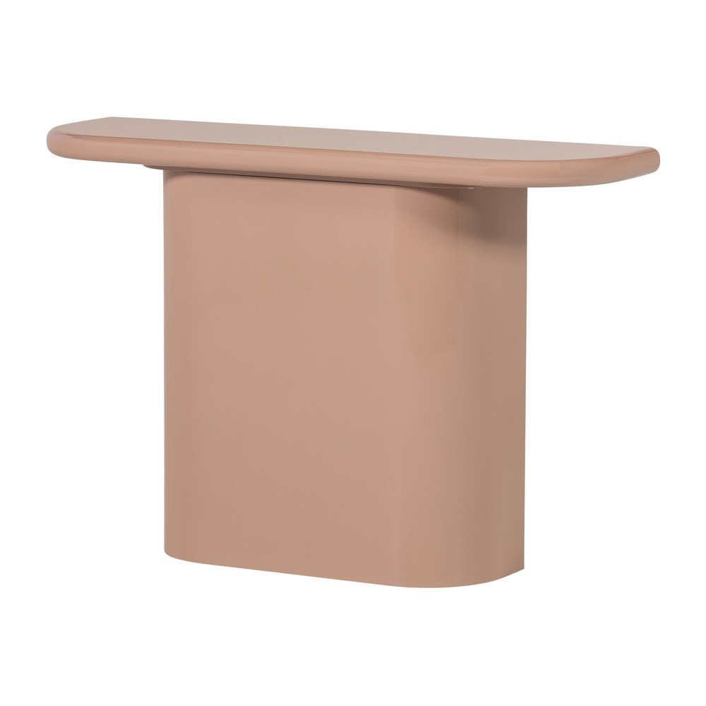 Világos rózsaszín fényes konzolasztal 30x120 cm Nocta – WOOOD