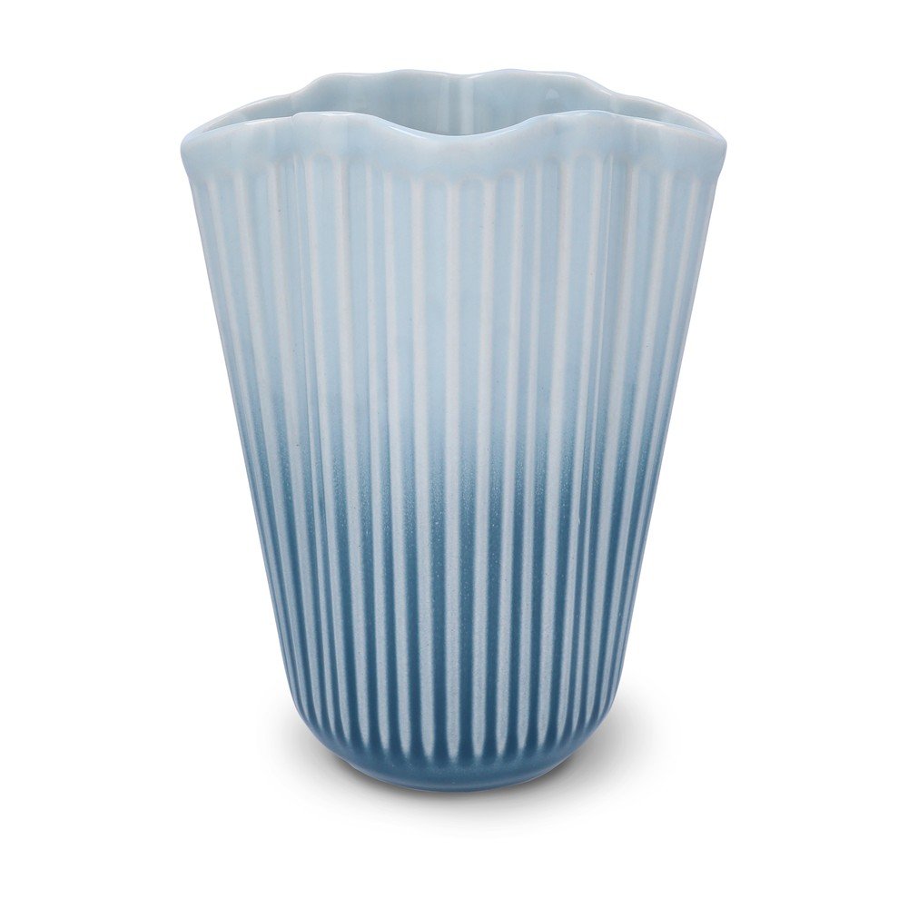 Világoskék kerámia váza (magasság 20