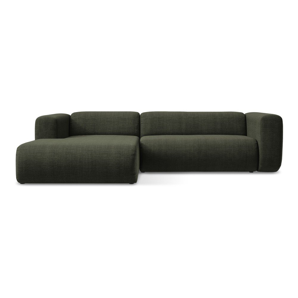 Zöld sarokkanapé (bal oldali-heverő résszel) Ekahi – Makamii