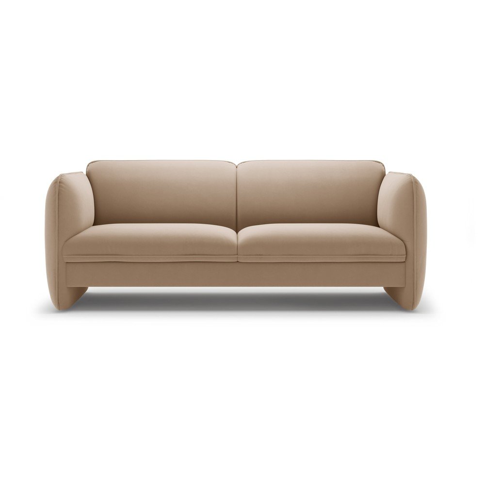 Barna bársony kanapé 204 cm Georgia – Micadoni