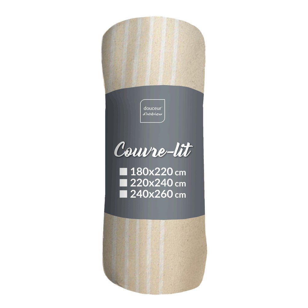 Bézs ágytakaró 220x240 cm Adele – douceur d'intérieur