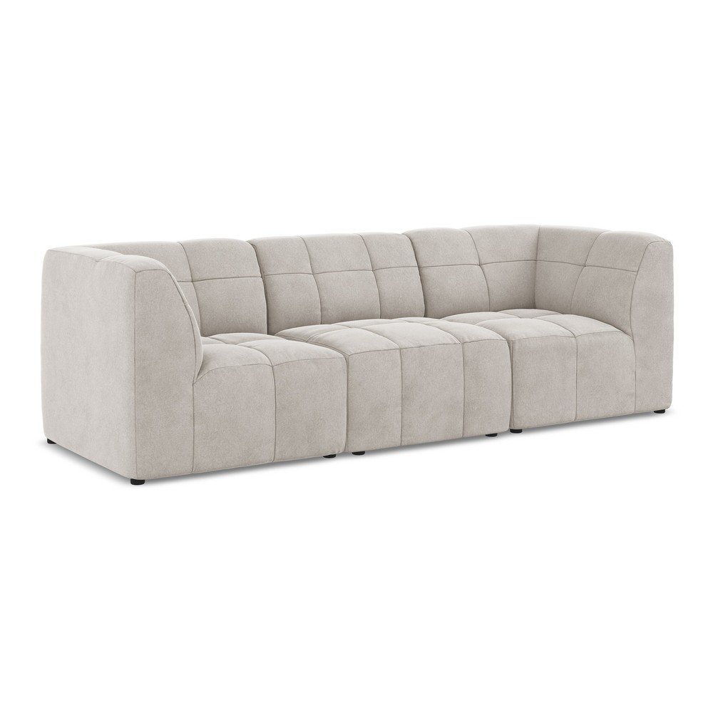 Bézs bársony kanapé 255 cm Aloha – Makamii