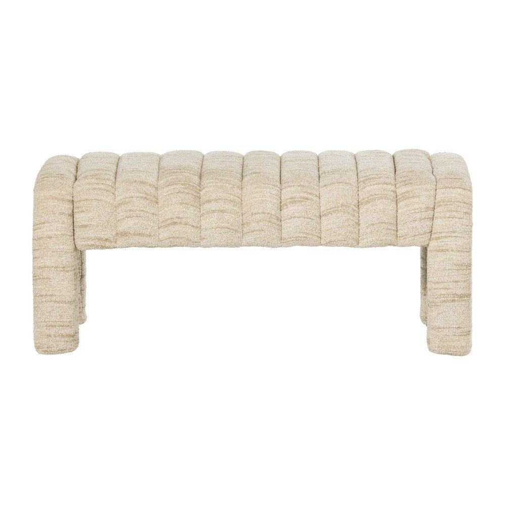 Bézs buklé párnázott pad Frex – WOOOD