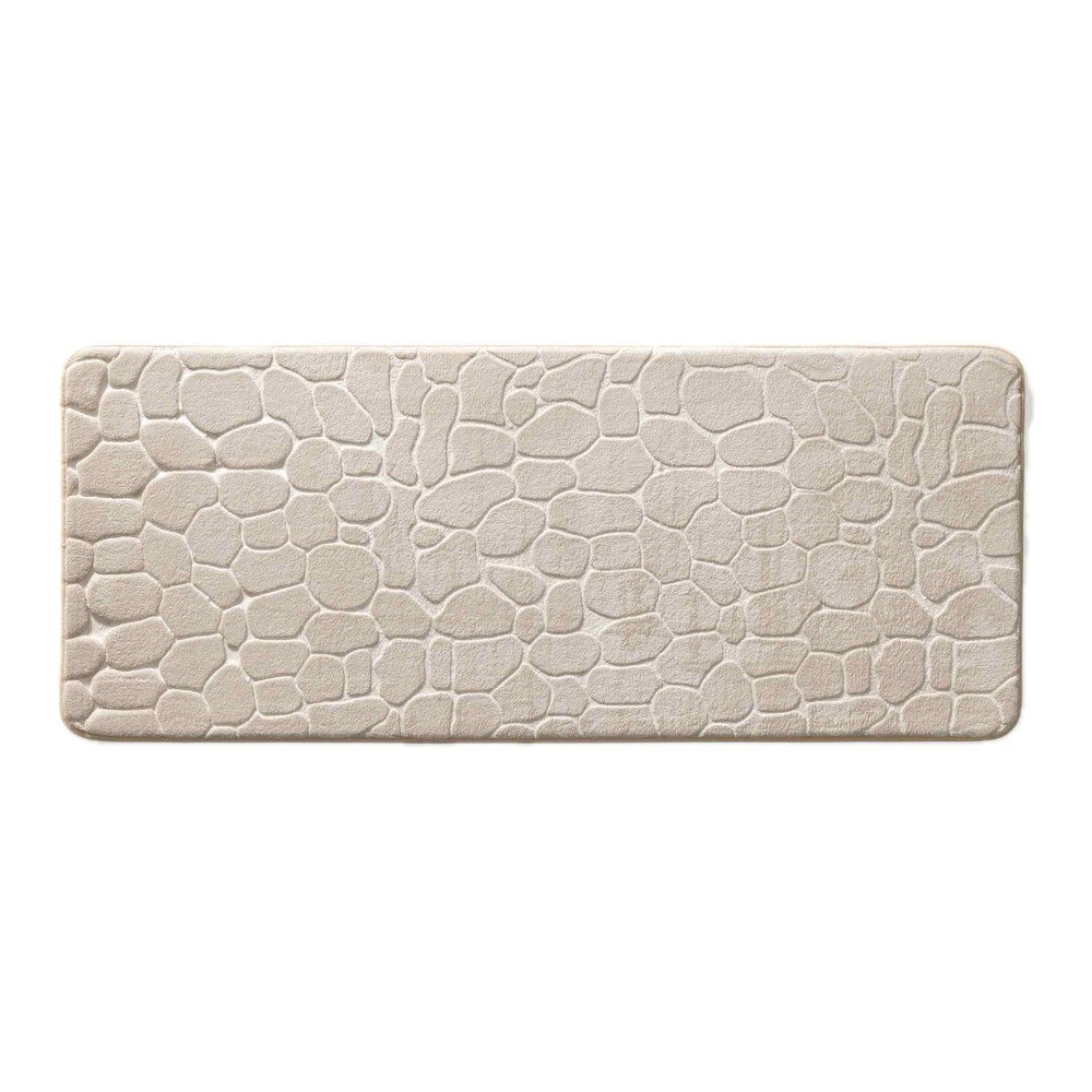 Bézs textil fürdőszobai kilépő 50x120 cm Ricochet – douceur d'intérieur