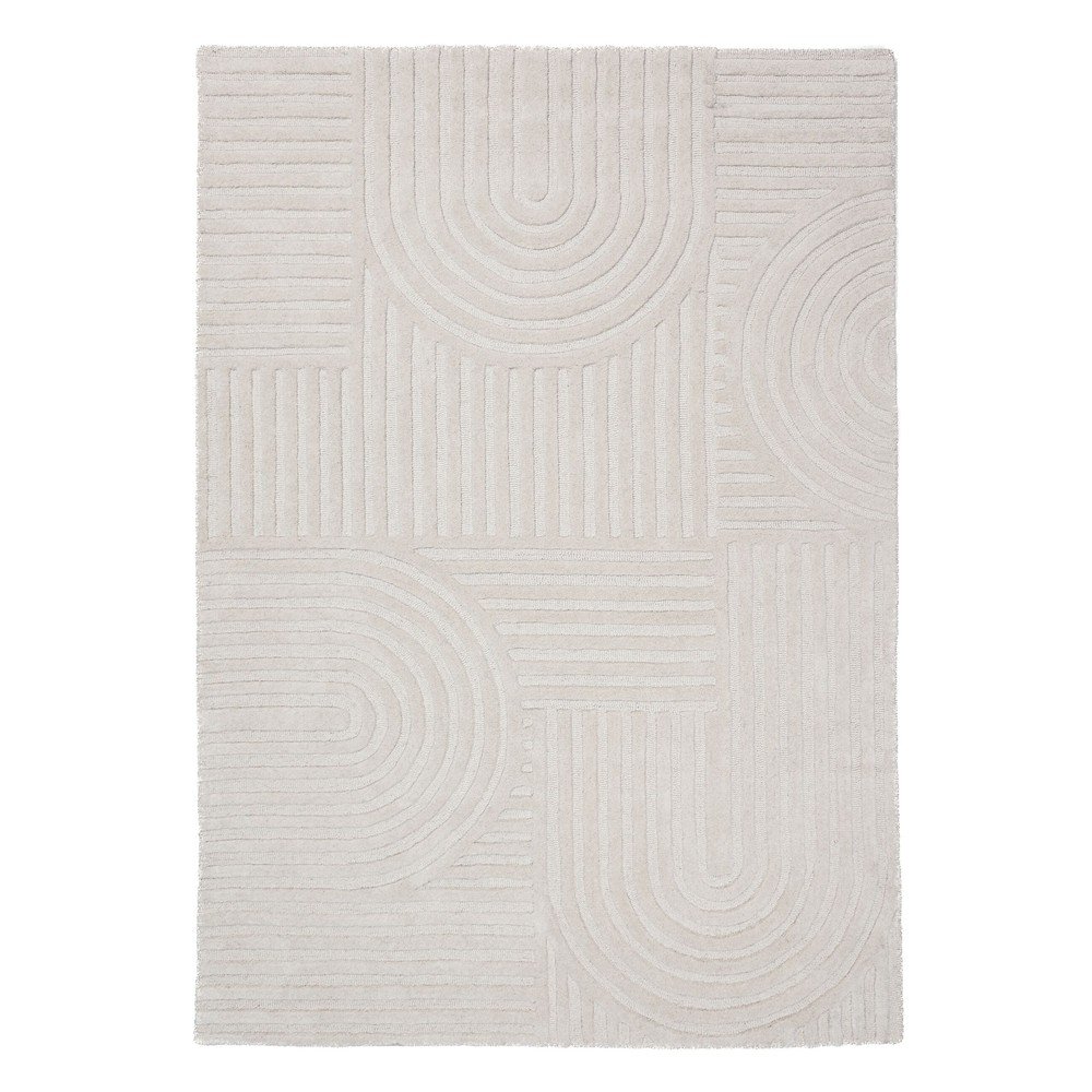 Elefántcsont színű kézi szövésű gyapjú szőnyeg 160x230 cm Zen Garden – Flair Rugs