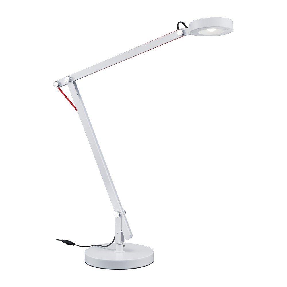 Fehér LED asztali lámpa hajlítható szerkezettel (magasság 90 cm) Amsterdam – Trio