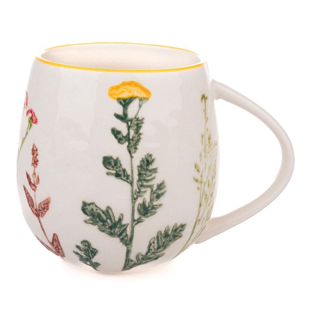 Fehér porcelán bögre 500 ml Flower Garden – Dakls