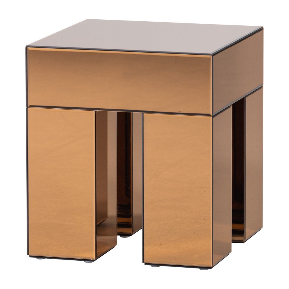 Fényes tárolóasztal 45x45 cm Mirrox – WOOOD