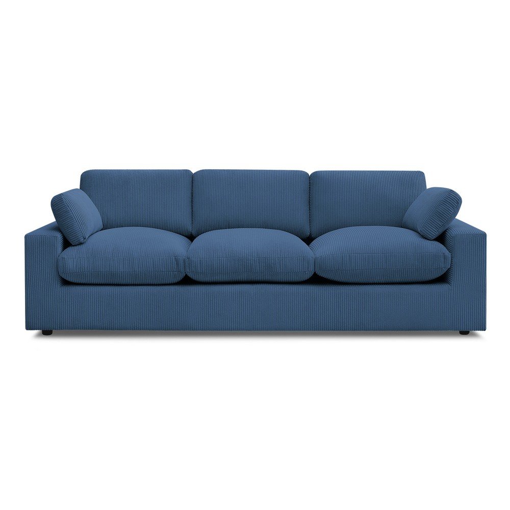 Kék kordbársony kanapé 250 cm Belair – Bobochic Paris