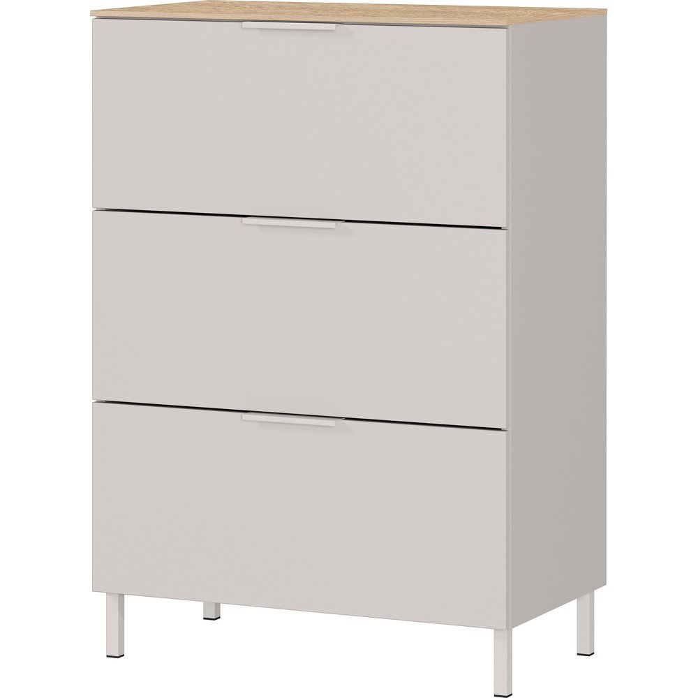 Krémszínű matt szekrény 68x98x40 cm Savoca – Germania