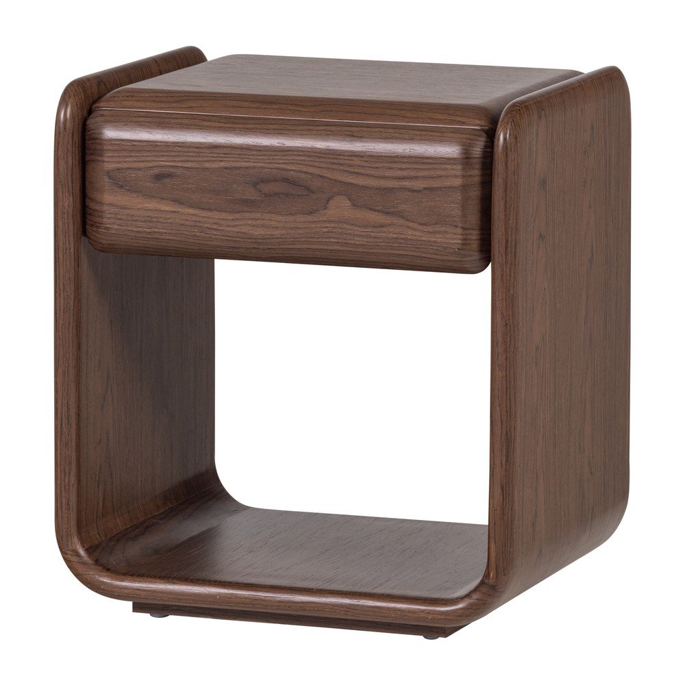 Sötét natúr színű éjjeliszekrény Elura – WOOOD