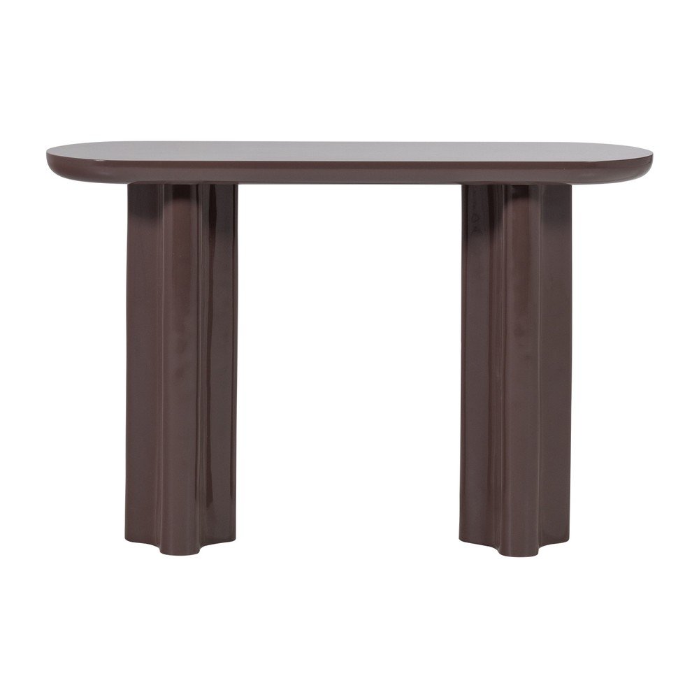 Sötétbarna fényes konzolasztal 35x120 cm Evara – WOOOD