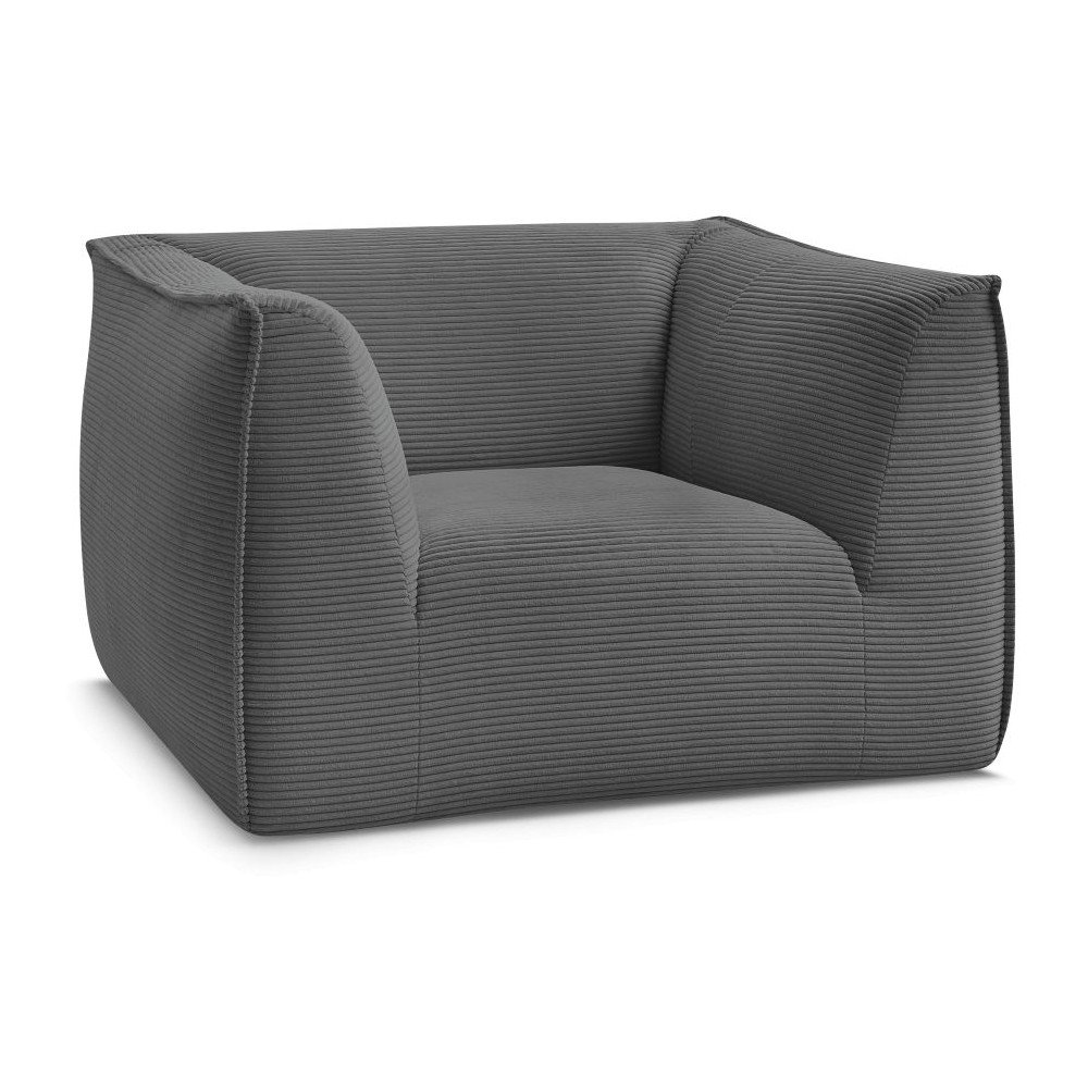 Sötétszürke kordbársony fotel Giorgia – Bobochic Paris