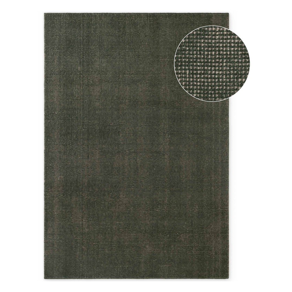 Sötétzöld kézi szövésű gyapjú szőnyeg 160x230 cm Greenwich – Ted Baker