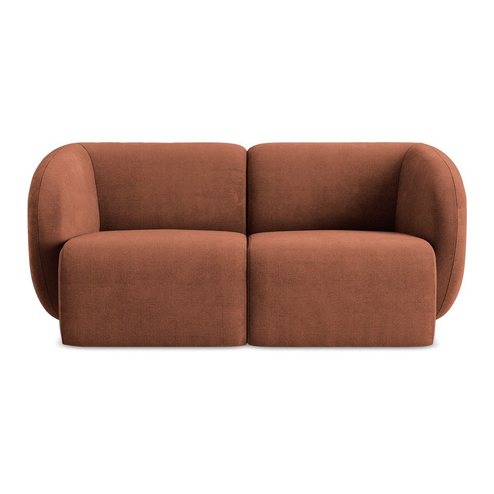 Terrakotta színű zsenília kanapé 174 cm Lani – Makamii