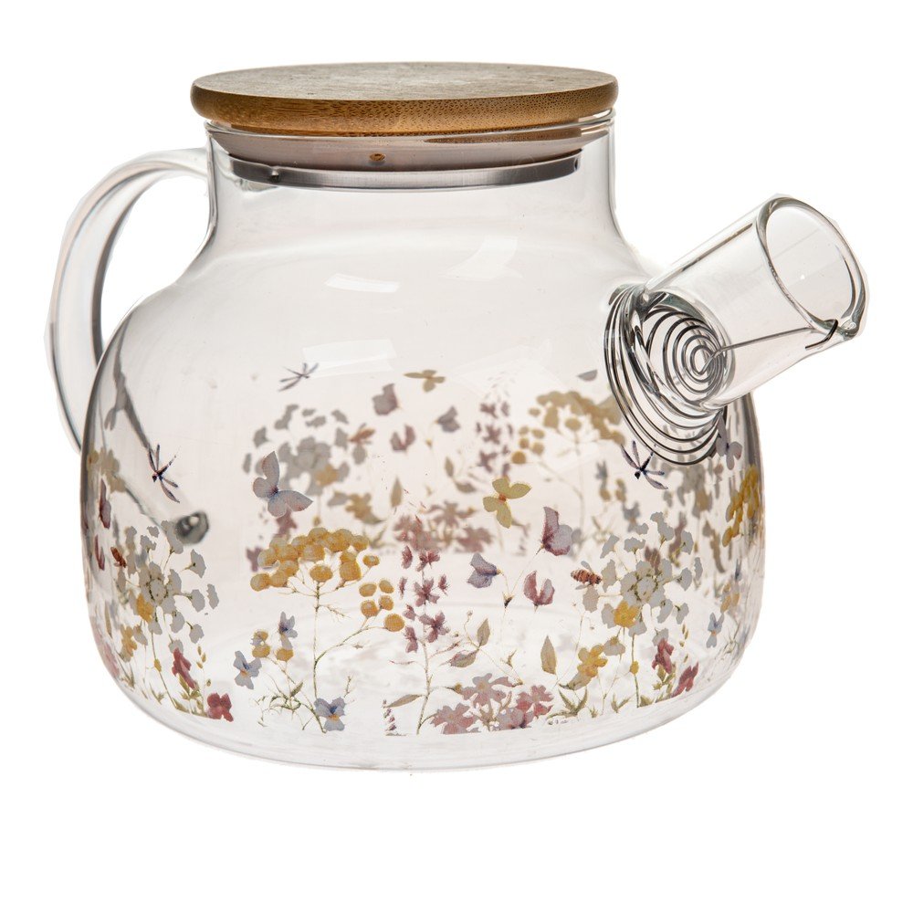 Üveg teáskanna 1 l Flowers – Dakls