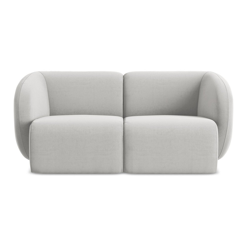 Világosszürke bársony kanapé 174 cm Lani – Makamii