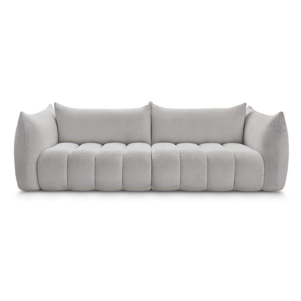 Világosszürke buklé kanapé 286 cm Azra – Bobochic Paris