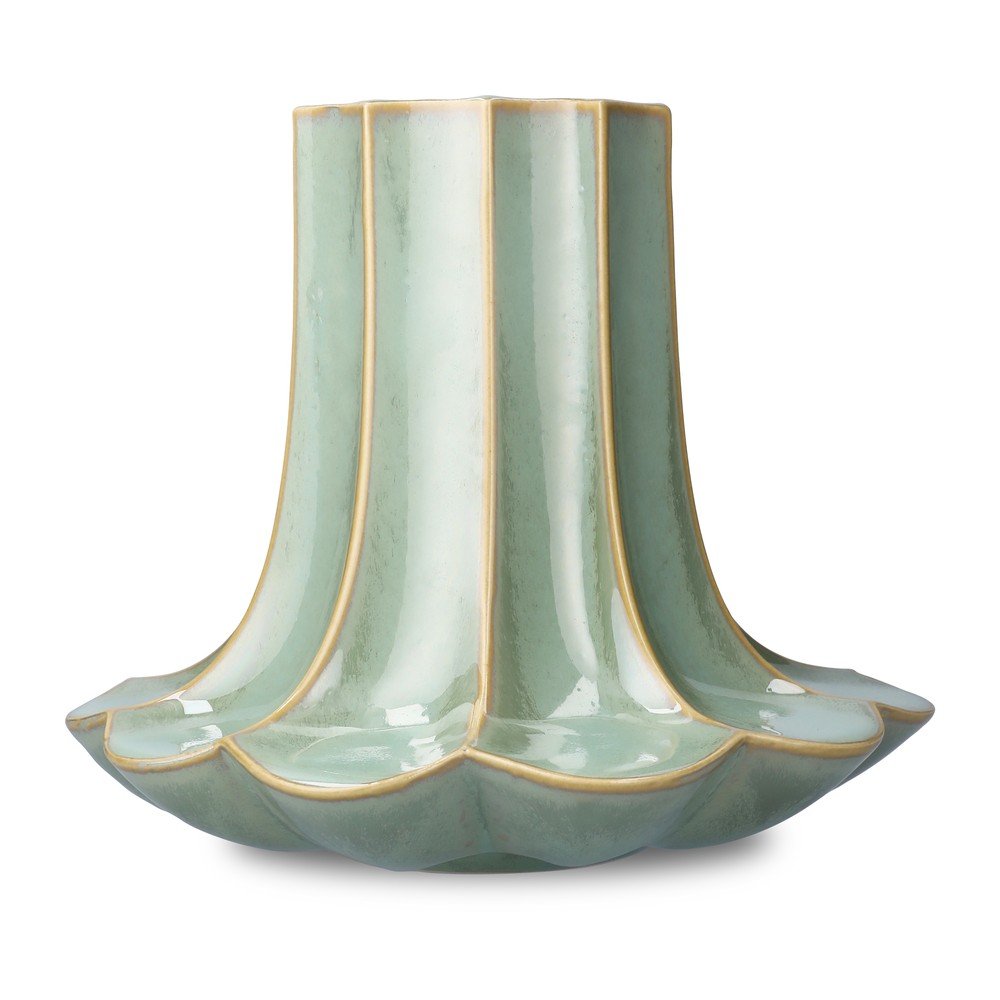 Világoszöld kerámia váza (magasság 20