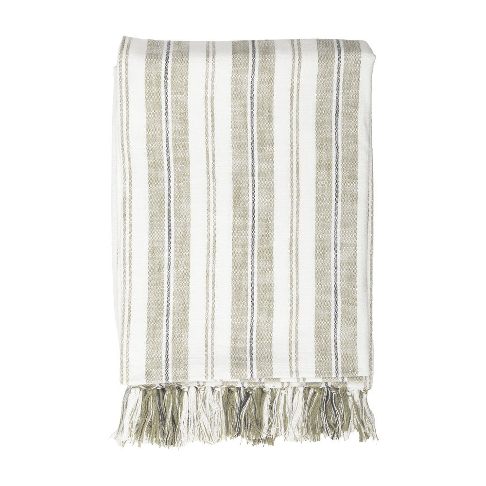 Zöld pamut takaró 150x200 cm Indira – Tiseco Home Studio